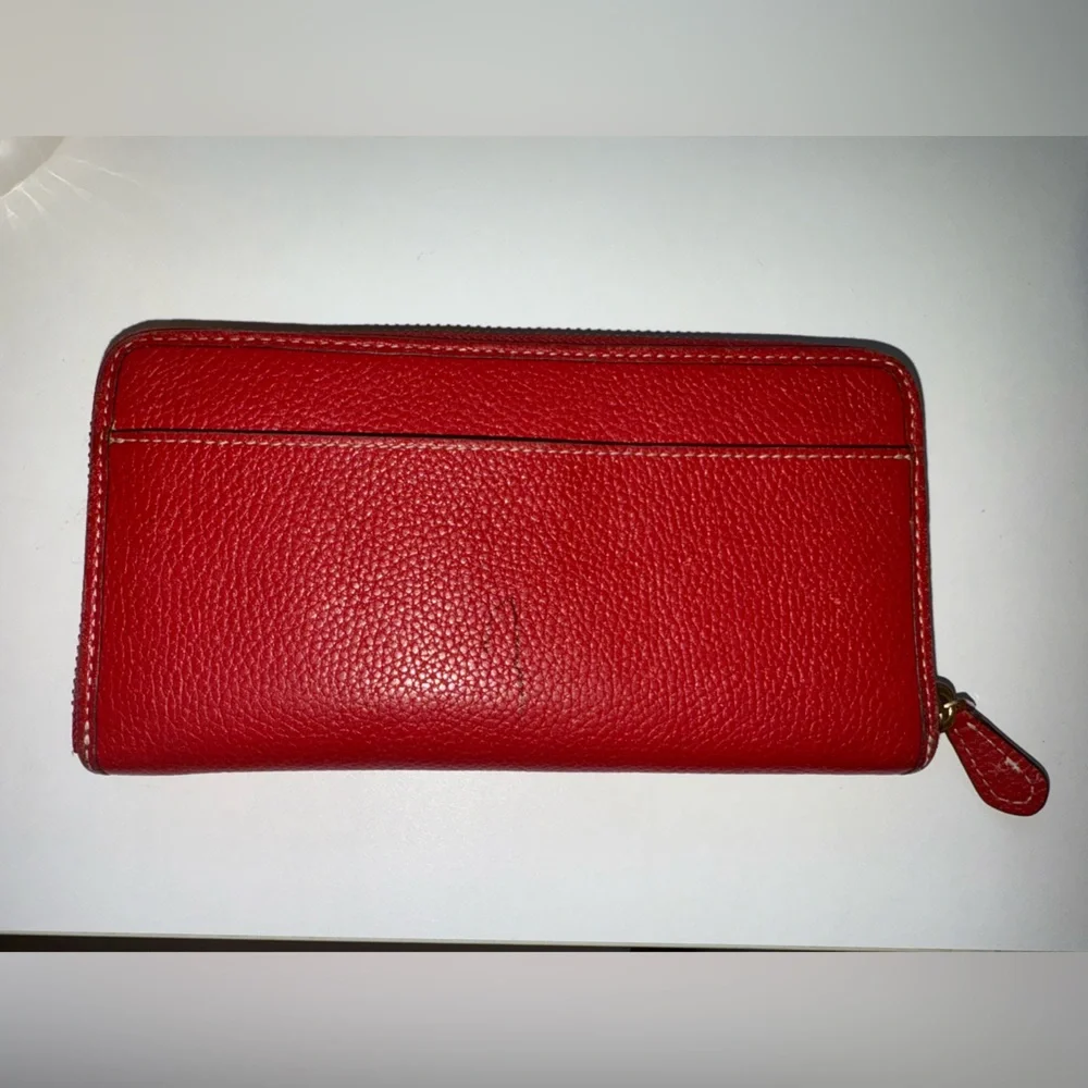 Disney X Coach Accordion Zip Wallet With Patches Red Special edition